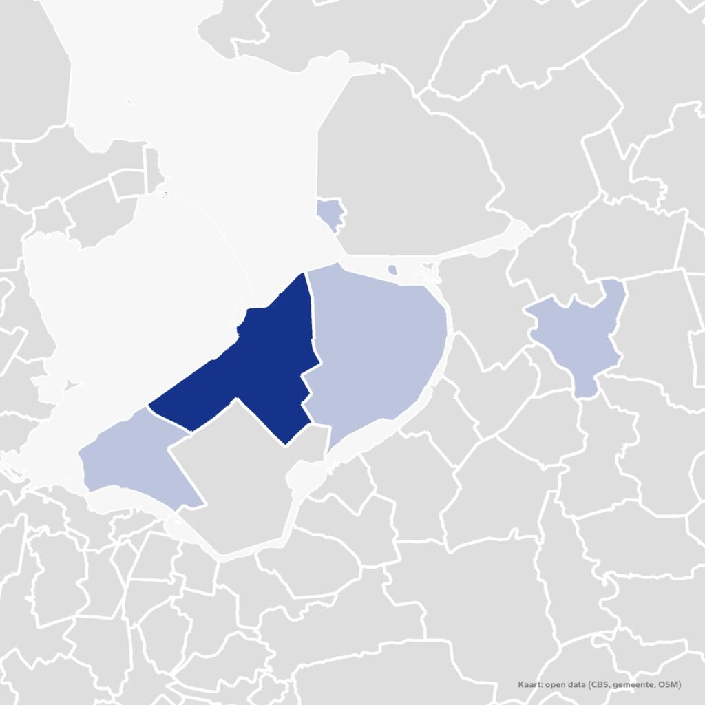 Kaart van het werkgebied