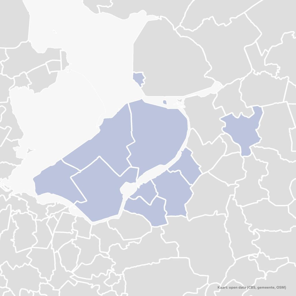 Kaart van het werkgebied